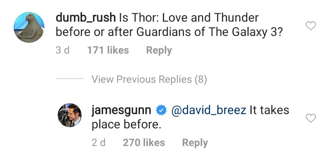 Thor 4 timeline revealed by James Gunn