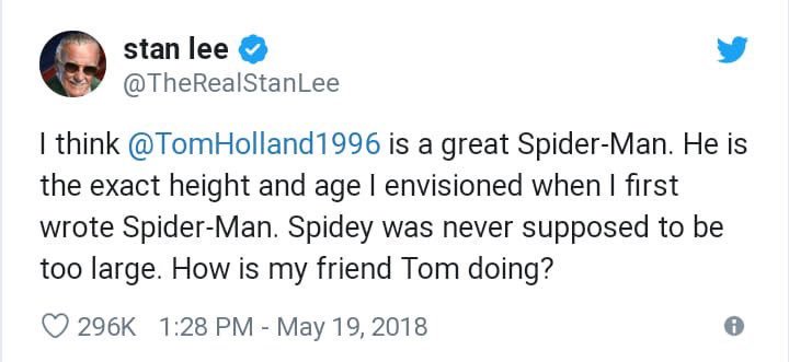 Disney-Sony Spider-Man Deal stanlee tweet