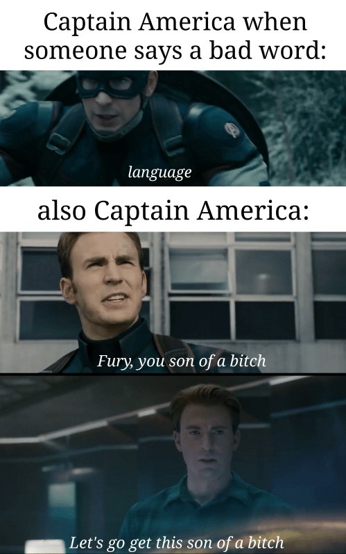 son of a bitch captain america meme